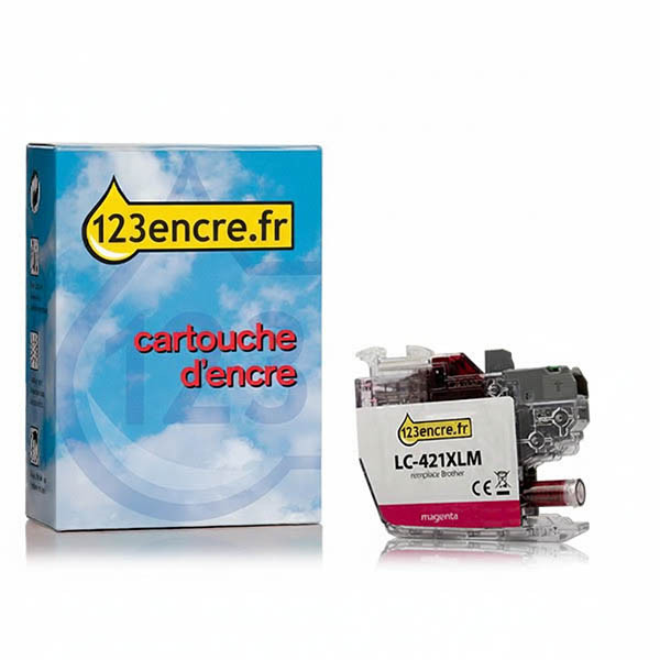 Marque 123encre remplace Brother LC-421XLM cartouche d'encre haute capacité- magenta 051299 - 1