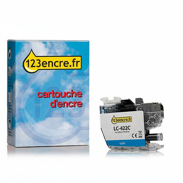 Marque 123encre remplace Brother LC-422C cartouche d'encre- cyan 051307 - 1