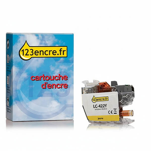 Marque 123encre remplace Brother LC-422Y cartouche d'encre- jaune 051311 - 1