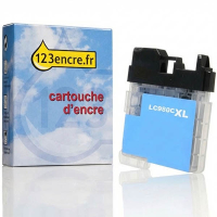 Marque 123encre remplace Brother LC-980C XL cartouche d'encre haute capacité- cyan