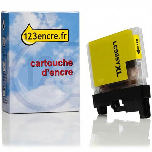 Marque 123encre remplace Brother LC-985Y XL cartouche d'encre haute capacité- jaune 028338 - 1