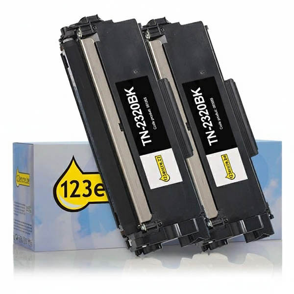 Marque 123encre remplace Brother TN-2320BK double pack de toners- noir 051331 - 1