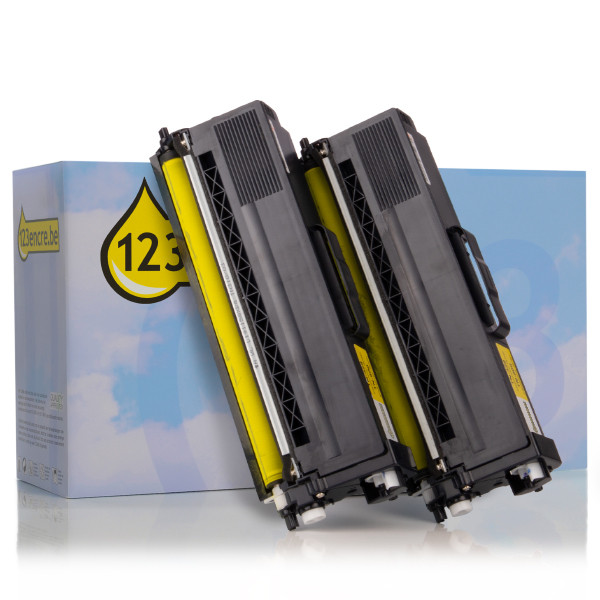 Marque 123encre remplace Brother TN-329Y toner duopack - jaune 132186 - 1
