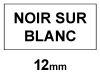 Marque 123encre remplace Brother TZe-231 ruban 12 mm- noir sur blanc