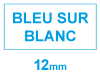 Marque 123encre remplace Brother TZe-233 ruban 12 mm - bleu sur blanc 080425 - 1
