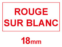 Marque 123encre remplace Brother TZe-242 ruban 18 mm- rouge sur blanc 080445 - 1