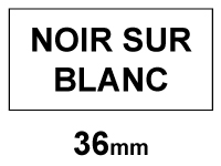 Marque 123encre remplace Brother TZe-261 cassette à ruban 36 mm - noir sur blanc 080453
