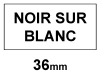 Marque 123encre remplace Brother TZe-261 cassette à ruban 36 mm - noir sur blanc 080453 - 1
