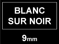 Marque 123encre remplace Brother TZe-325 ruban 9 mm - blanc sur noir 080461