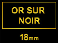 Marque 123encre remplace Brother TZe-344 cassette à ruban 18 mm- or sur noir 080465 - 1