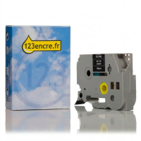 Marque 123encre remplace Brother TZe-345 ruban 18 mm- blanc sur noir 080467
