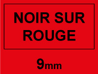 Marque 123encre remplace Brother TZe-421 ruban 9 mm- noir sur rouge 080471 - 1