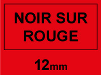 Marque 123encre remplace Brother TZe-431 ruban 12 mm - noir sur rouge 080413 - 1