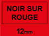 Marque 123encre remplace Brother TZe-431 ruban 12 mm - noir sur rouge