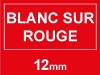 Marque 123encre remplace Brother TZe-435 ruban 12 mm- blanc sur rouge 080473 - 1
