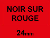 Marque 123encre remplace Brother TZe-451 ruban 24 mm - noir sur rouge 080475 - 1