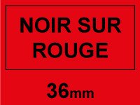 Marque 123encre remplace Brother TZe-461 ruban 36 mm- noir sur rouge 080477 - 1