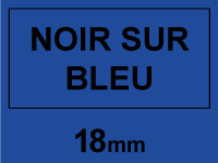Marque 123encre remplace Brother TZe-541 cassette à ruban 18 mm- noir sur bleu 080483 - 1