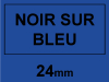 Marque 123encre remplace Brother TZe-551 ruban 24 mm - noir sur bleu 080485 - 1
