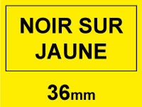 Marque 123encre remplace Brother TZe-661 ruban 36 mm- noir sur jaune 080493 - 1