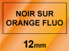 Marque 123encre remplace Brother TZe-B31 ruban 12 mm- noir sur orange fluo 080649 - 1