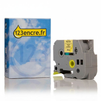 Marque 123encre remplace Brother TZe-C51 ruban 24 mm - noir sur jaune fluo 080655