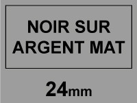 Marque 123encre remplace Brother TZe-M951 ruban 24 mm - noir sur argent mat 080385 - 1