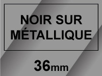 Marque 123encre remplace Brother TZe-M961 ruban 36 mm- noir sur argent mat 080387 - 1