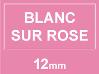Marque 123encre remplace Brother TZe-MQP35 ruban 12 mm- blanc sur fuchsia 080393 - 1