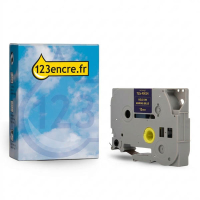 Marque 123encre remplace Brother TZe-RN34 cassette à ruban 12 mm- or sur bleu marine 080961