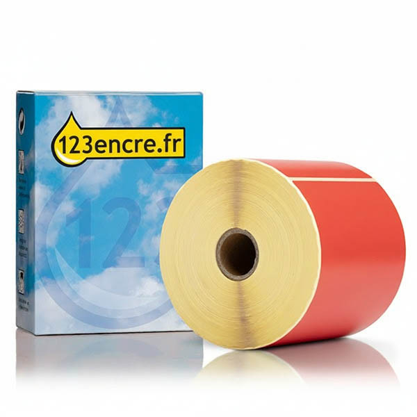 Marque 123encre remplace étiquettes Zebra Z-Select 2000D (800264-605) 102 x 152 mm (1 rouleau) - rouge 145166 - 1
