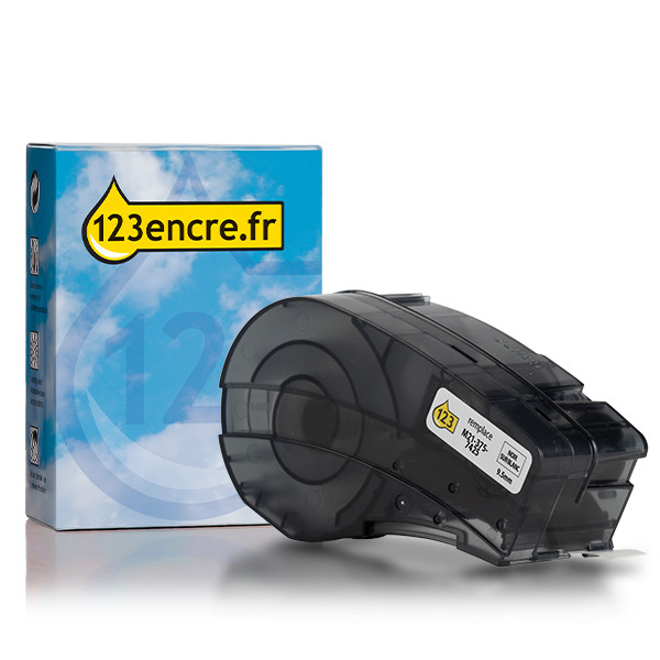 Marque 123encre remplace Brady M21-375-7425 ruban polypropylène 9,53 mm x 6,40 m - noir sur blanc 147203 - 1