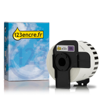 Marque 123encre remplace Brother DK-22205 ruban de papier continu - noir sur violet 080807