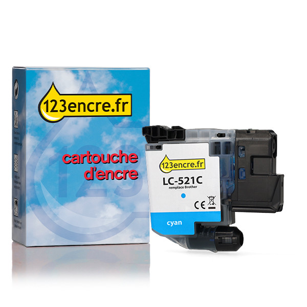 Marque 123encre remplace Brother LC-521C cartouche d'encre - cyan 051473 - 1