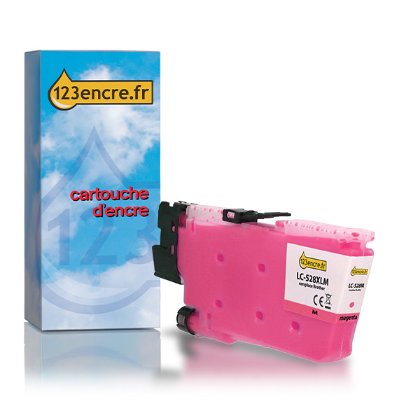 Marque 123encre remplace Brother LC-528M cartouche d'encre très haute capacité - magenta 051531 - 1