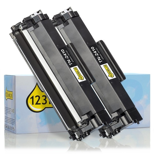Marque 123encre remplace Brother TN-2410 toner noir double pack 160686 - 1