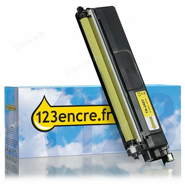 Marque 123encre remplace Brother TN-249Y toner extra haute capacité - jaune 051435 - 1
