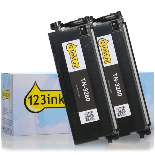 Marque 123encre remplace Brother TN-3280 toner duopack haute capacité - noir 010077 - 1