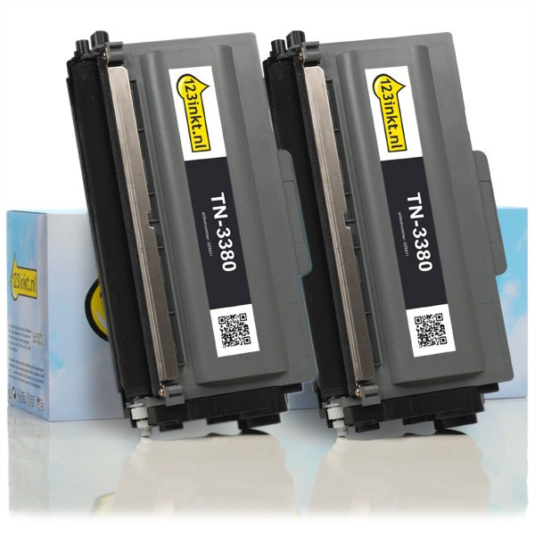 Marque 123encre remplace Brother TN-3380 toner duopack haute capacité - noir 051459 - 1
