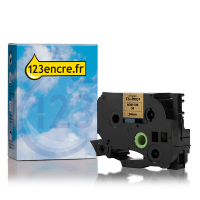 Marque 123encre remplace Brother TZe-PR851 ruban 24 mm - noir sur or 080949