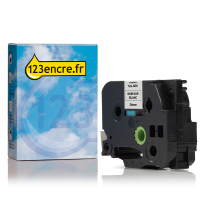 Marque 123encre remplace Brother TZe-SE5 ruban de sécurité 24 mm - noir sur blanc