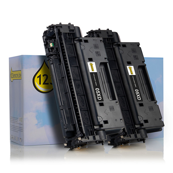 Marque 123encre remplace HP 05XD (CE505XD) duopack toner haute capacité - noir 132156 - 1