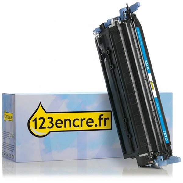 Marque 123encre remplace HP 124A (Q6001A) toner cyan 039547 - 1