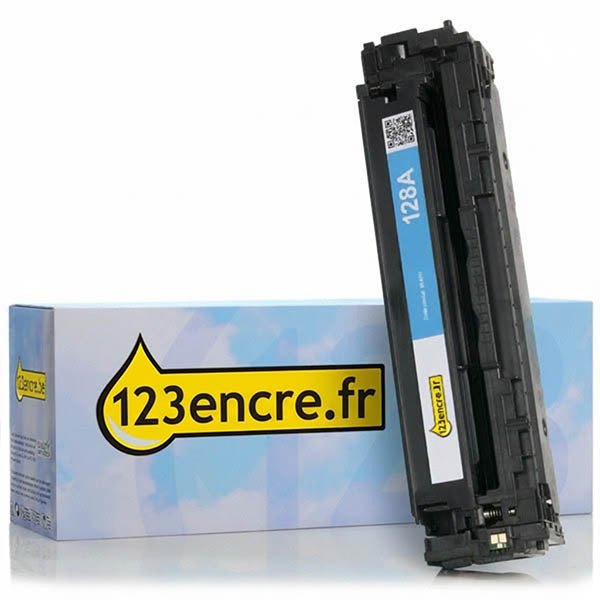 Marque 123encre remplace HP 128A (CE321A) toner - cyan 054013 - 1