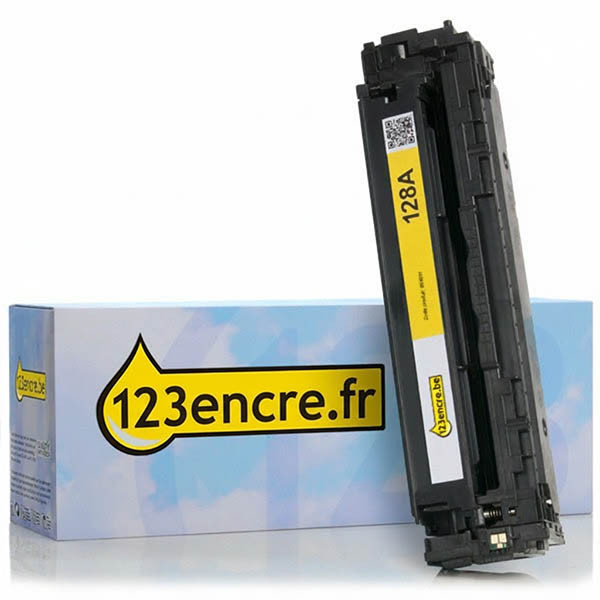 Marque 123encre remplace HP 128A (CE322A) toner - jaune 054015 - 1