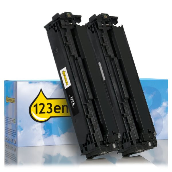 Marque 123encre remplace HP 131X (CF210XD) toner haute capacité duopack - noir 132197 - 1
