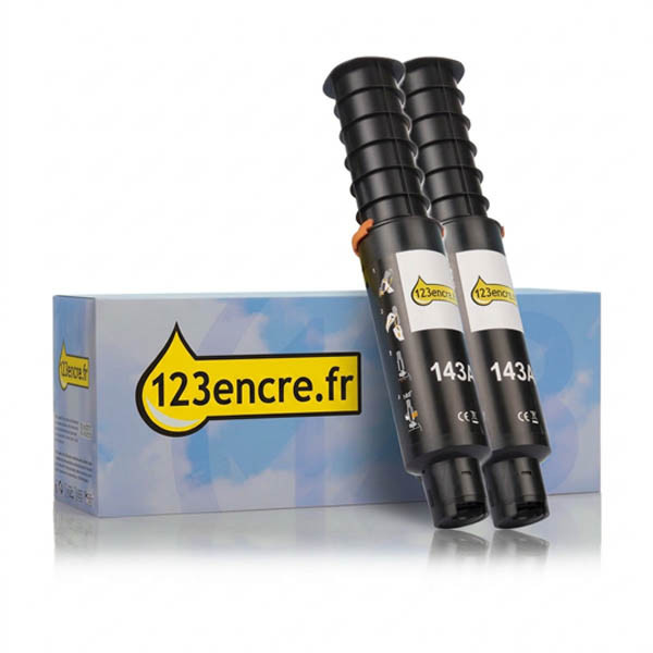 Marque 123encre remplace HP 143A (W1143AD) duopack de toners - noir 093243 - 1