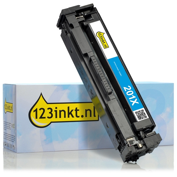 Marque 123encre remplace HP 201X (CF401X) toner haute capacité - cyan 054861 - 1