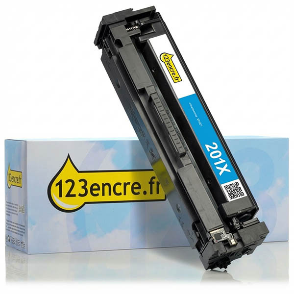 Marque 123encre remplace HP 201X (CF401X) toner haute capacité - cyan 054861 - 1