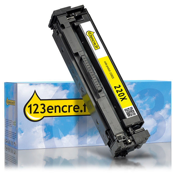 Marque 123encre remplace HP 220X (W2202X) toner haute capacité - jaune 133025 - 1
